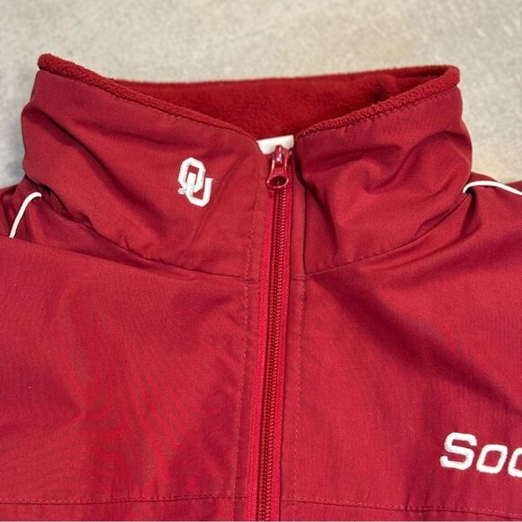 Oklahoma Sooners Red Oak Sportswear Fleece Lined Full Zip Embroidered Jacket XL - Picture 3 of 16